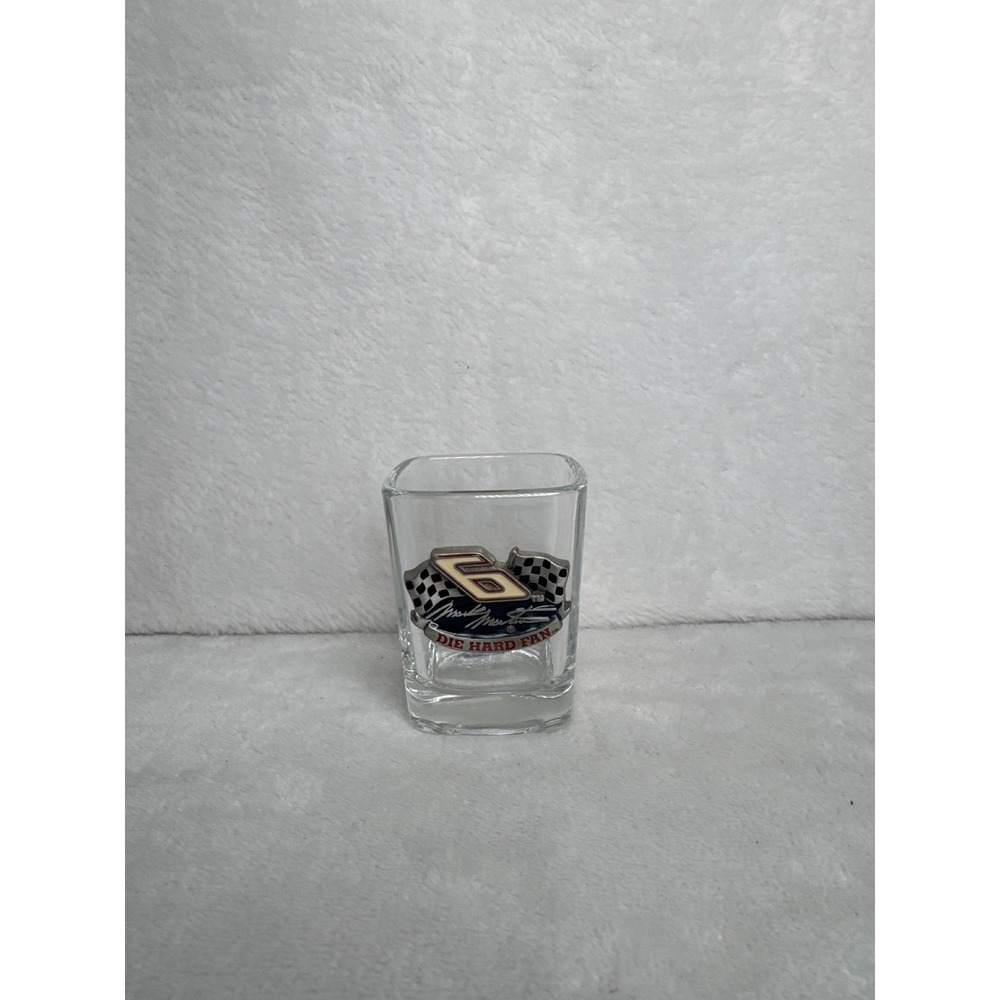 NASCAR Mark Martin 6 Shot Glass Unisex OS Clear Excellent